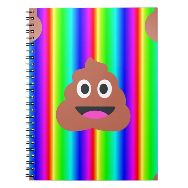 rainbow poop emoji notebook (Front)