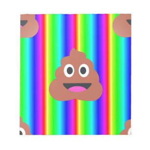 rainbow poop emoji notepad