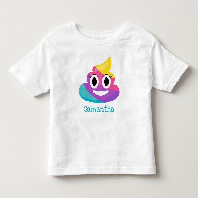 Rainbow Poop Emoji Toddler T-Shirt (Front)