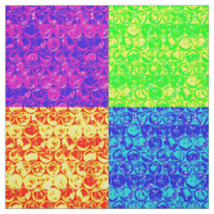 Rainbow pop art bubble wrap fabric