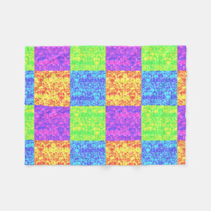 Rainbow pop art bubble wrap fleece blanket