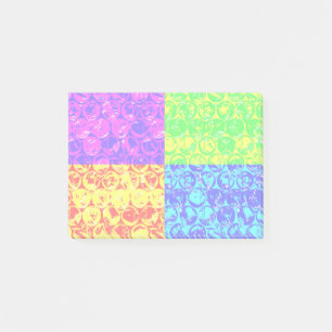 Rainbow pop art bubble wrap post-it notes
