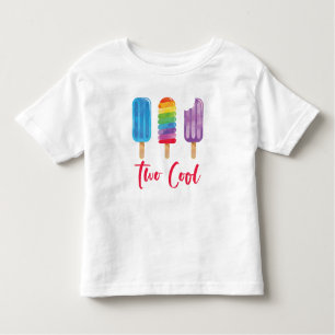 Rainbow Pop Two Cool summer 2nd Birthday Toddler T-Shirt