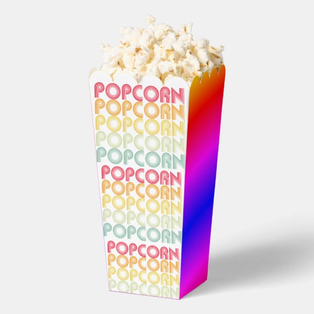 Rainbow popcorn favour box (Popped)