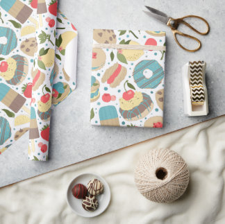 Rainbow Popsicles Wrapping Paper Roll