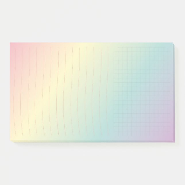 Rainbow Post-It®, 10" x 6" Post-it Notes (Front)