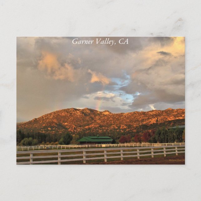 Rainbow Postcard In Garner Valley, CA (Front)
