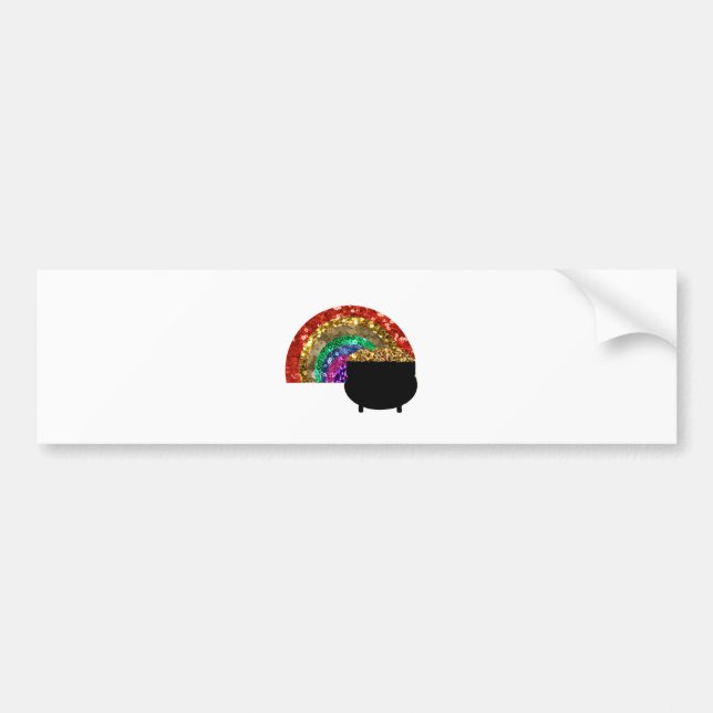 rainbow pot o' gold bumper sticker (Front)