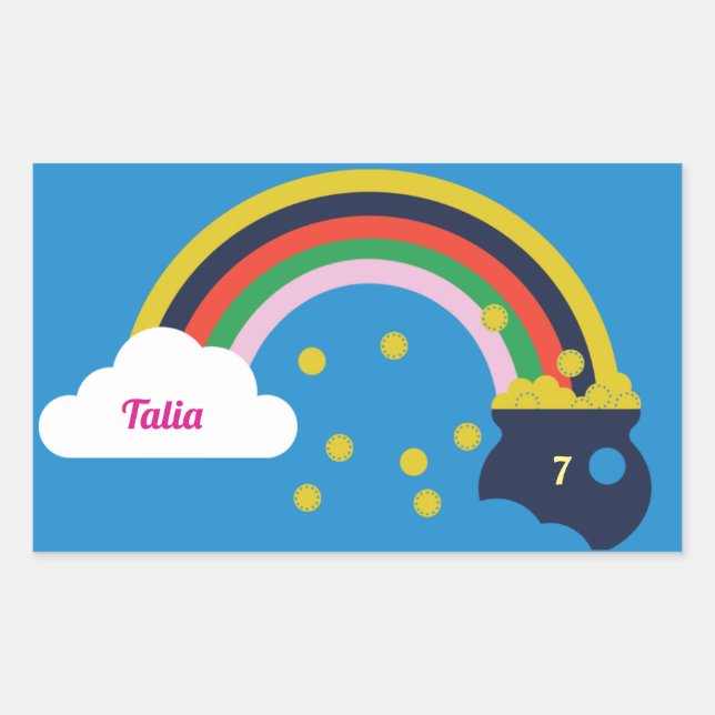 rainbow pot of gold sticker (Front)