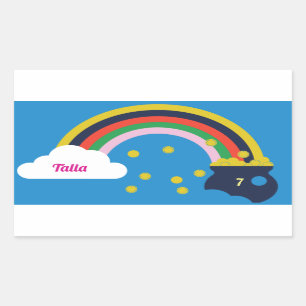 rainbow pot of gold sticker