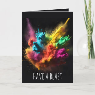 Rainbow Powder Blast Birthday Card
