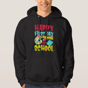 Rainbow Pre K Kindergarten Teacher First Day Of Sc Hoodie