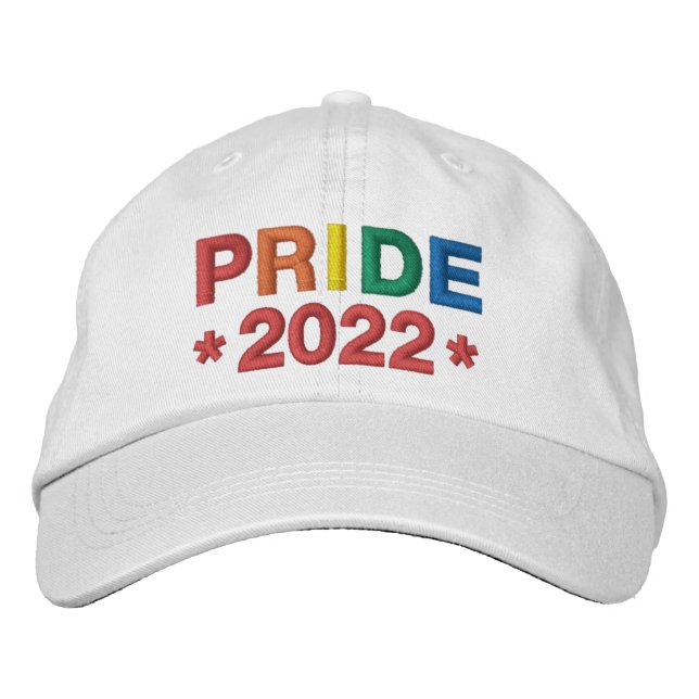 Rainbow Pride 2022 Embroidered Baseball Cap (Front)