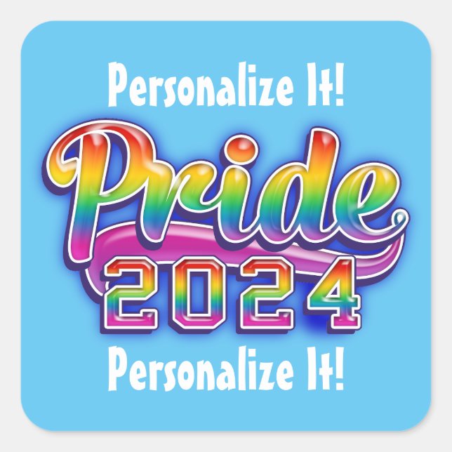 Rainbow Pride 2023 Square Sticker (Front)