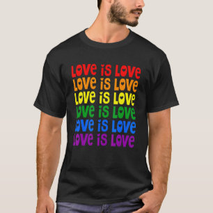 Rainbow Pride Ally Love Is Love Lgbt Flag Gay Pr T-Shirt