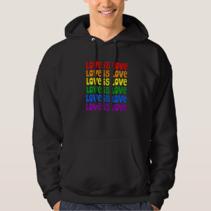 Rainbow Pride Ally Love Is Love  Lgbt Flag Gay Pri Hoodie