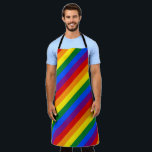 Rainbow Pride Apron<br><div class="desc">The rainbow Pride flag represents the diversity of gays and lesbians around the world. In the original eight-colour version,  pink stood for sexuality,  red for life,  orange for healing,  yellow for the sun,  green for nature,  turquoise for art,  indigo for harmony,  and violet for spirit.</div>