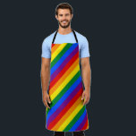 Rainbow Pride Apron<br><div class="desc">The rainbow Pride flag represents the diversity of gays and lesbians around the world. In the original eight-colour version,  pink stood for sexuality,  red for life,  orange for healing,  yellow for the sun,  green for nature,  turquoise for art,  indigo for harmony,  and violet for spirit.</div>