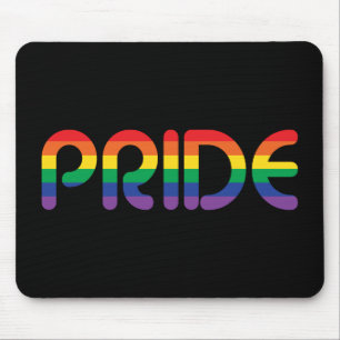 Rainbow Pride Balloon Letters Mouse Pad