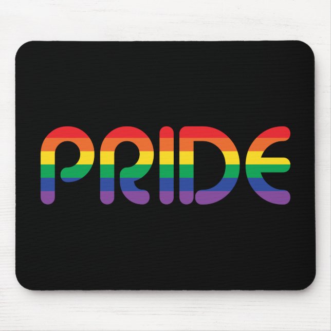 Rainbow Pride Balloon Letters Mouse Pad (Front)