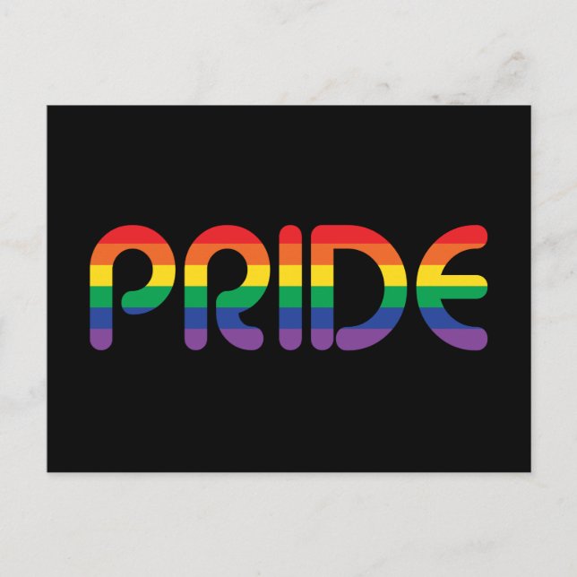 Rainbow Pride Balloon Letters Postcard (Front)