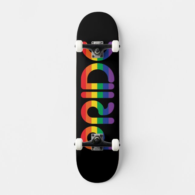 Rainbow Pride Balloon Letters Skateboard (Front)