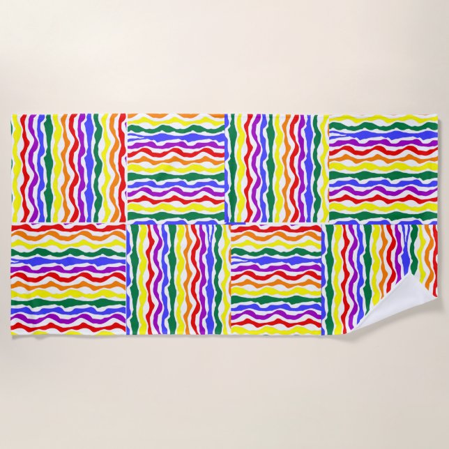 Rainbow Pride Beach Towel (Front)