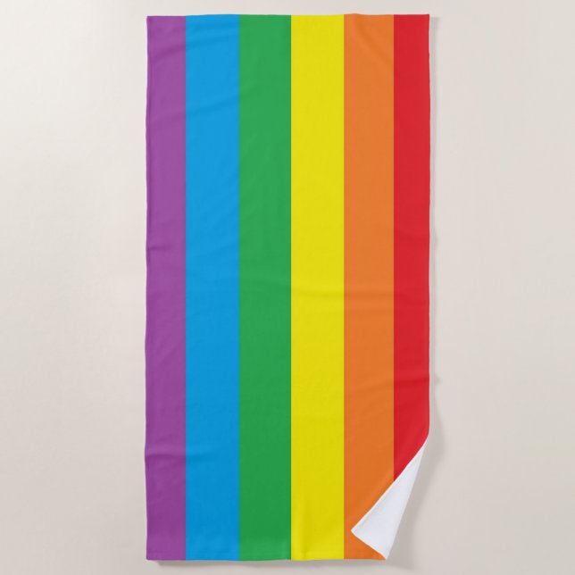 "Rainbow Pride" Beach Towel (Front)