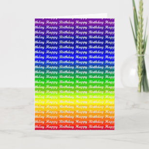 Rainbow Pride Birthday Greetings Card