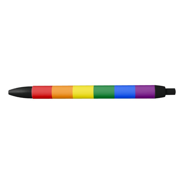 Rainbow Pride Black Ink Pen (Front)