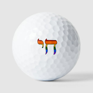 Rainbow Pride Chai Flag  Golf Balls