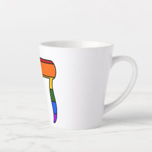 Rainbow Pride Chai Flag  Latte Mug