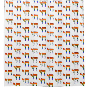 Rainbow Pride Chai Flag Shower Curtain