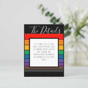 Rainbow Pride Colour Block Stripe Details Postcard