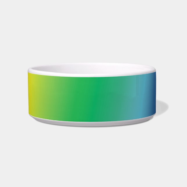 rainbow pride colours pattern dog, cat, pet bowl (Front)