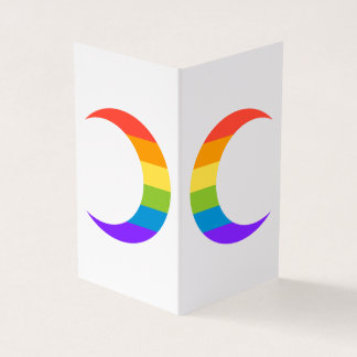 Rainbow Pride Crescent Moons Greeting Card