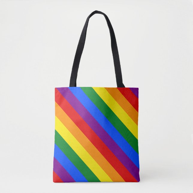 Rainbow Pride Diversity Equal Rights Inclusion Tote Bag (Front)