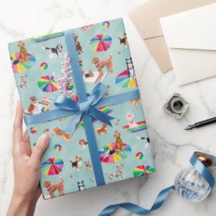 RAINBOW PRIDE DOG WRAPPING PAPER