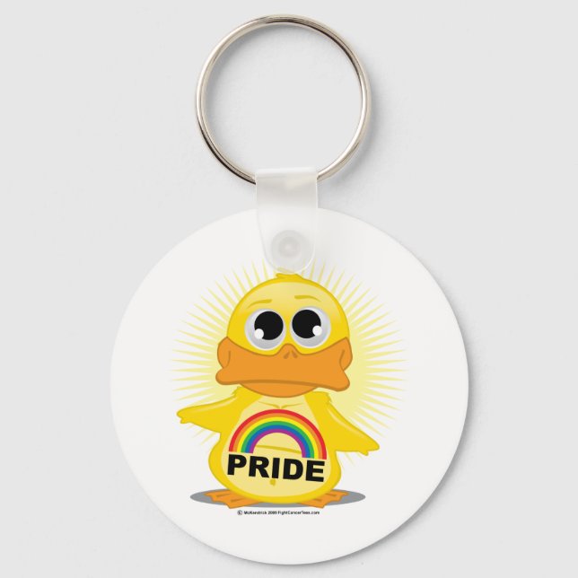 Rainbow Pride Duck Key Ring (Front)