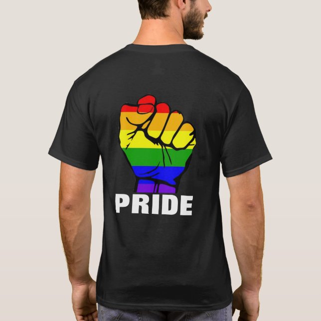 Rainbow Pride Fist T-Shirt (Back)