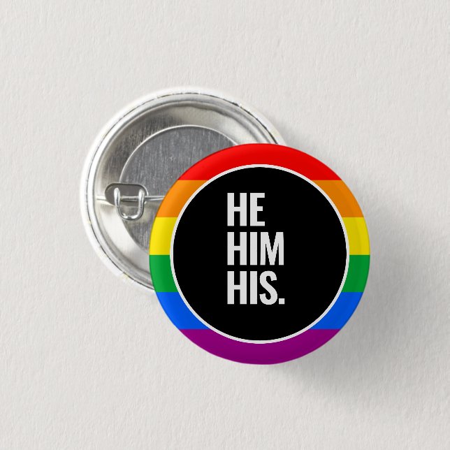 Rainbow Pride Flag 3 Cm Round Badge (Front & Back)