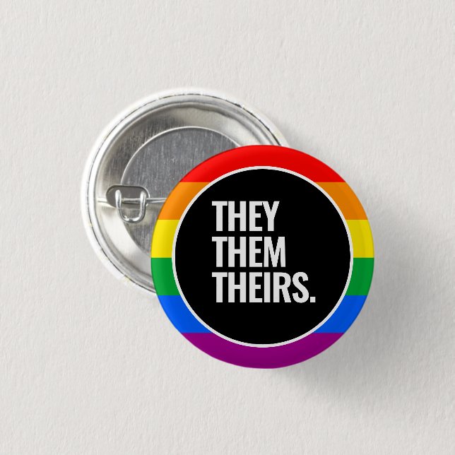 Rainbow Pride Flag 3 Cm Round Badge (Front & Back)