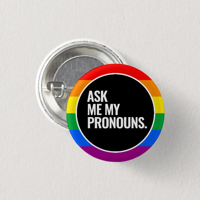 Rainbow Pride Flag 3 Cm Round Badge (Front & Back)