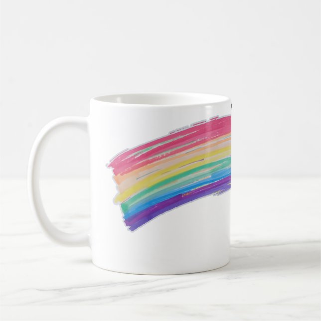 Rainbow Pride Flag Coffee Mug (Left)