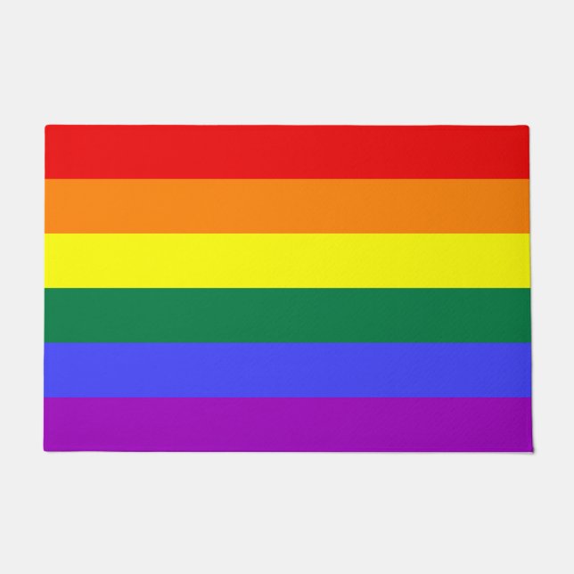 Rainbow Pride Flag Doormat (Front)