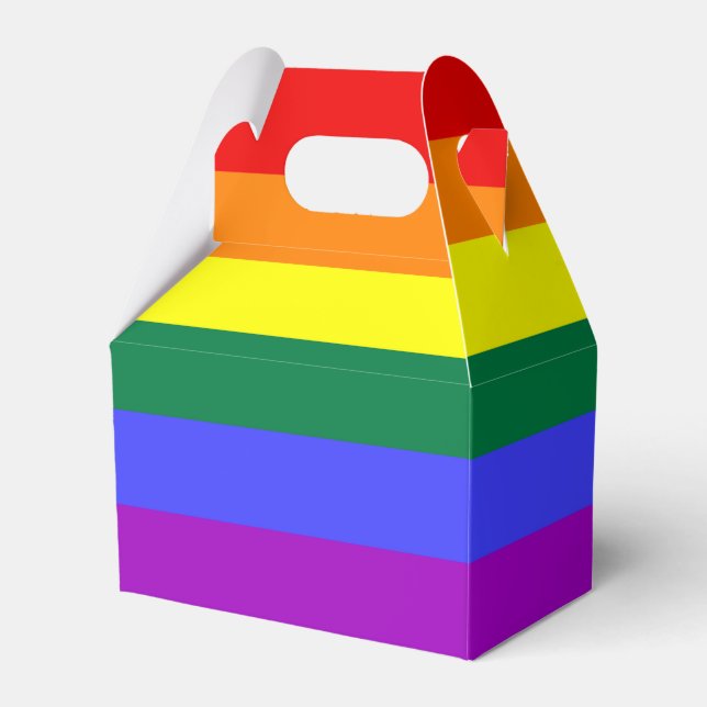 Rainbow Pride Flag Favour Box (Front Side)
