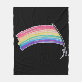Rainbow Pride Flag Fleece Blanket