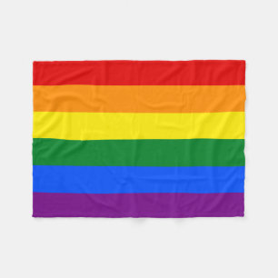 Rainbow Pride Flag Fleece Blanket