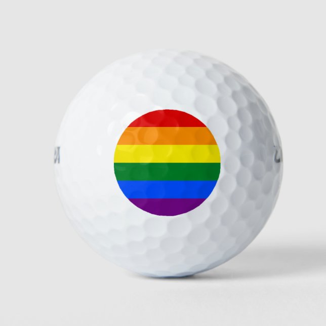 Rainbow Pride Flag Golf Balls (Front)