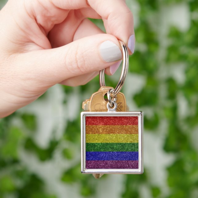 Rainbow pride flag key ring (Hand)